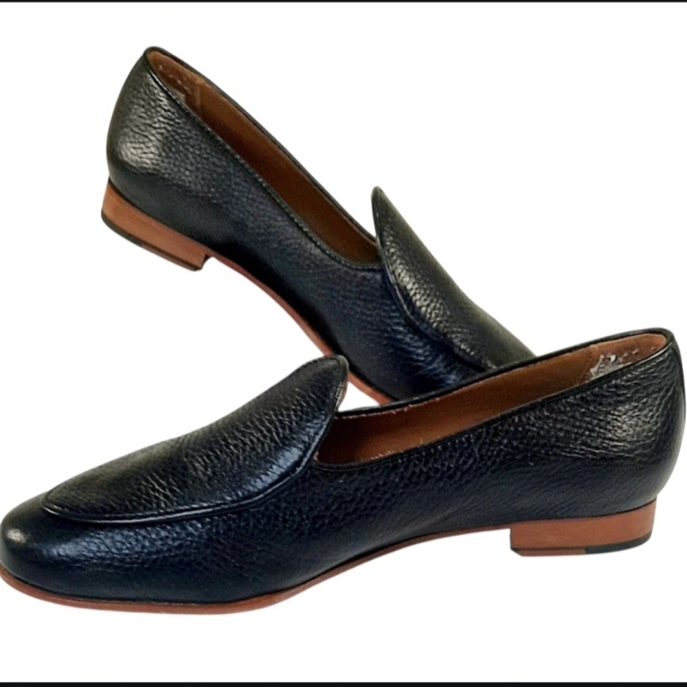 Bomberos LA REINA Black Pebbled Leather Loafers. Made In Spain Womens Size 8 - Picture 3 of 6